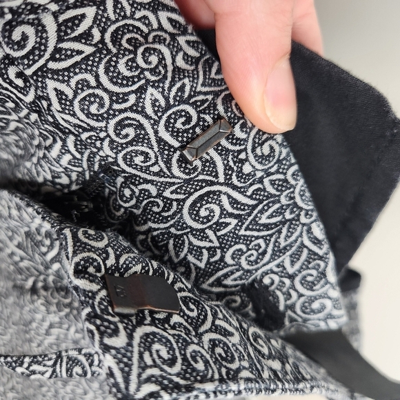 The Kooples Linen Blend Black Printed Fitted Jogger Trousers Size 48 - Picture 13 of 16